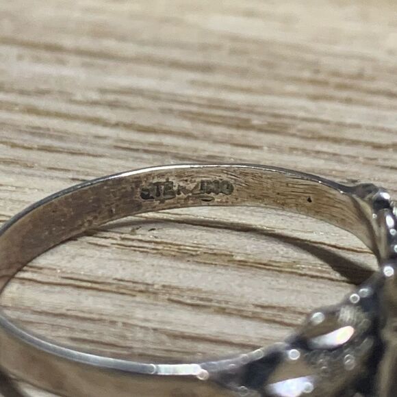 Vintage 90’s Black Hills Silver Sterling Butterfly Ring Size 7 - Picture 6 of 17